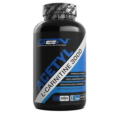 Acetyl L-carnitine 3000 250 Kapseln (vegan) Diät + Stärkstes L-carnitin